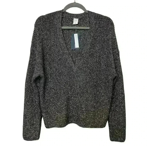 NWT Melrose And Market Gold and Black Knit Sweater, Size S - Picture 1 of 6